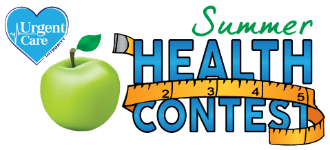 A sign reads: summer health contest